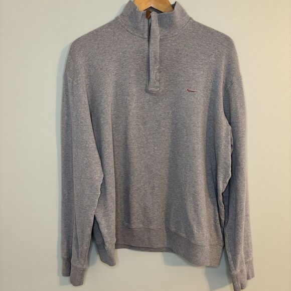 Polo Golf Ralph Lauren Mens L Gray Pima Cotton 1/4 Zip Sweatshirt - Picture 2 of 9